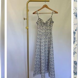 The Westside Baroque Blue Floral Maxi Dress